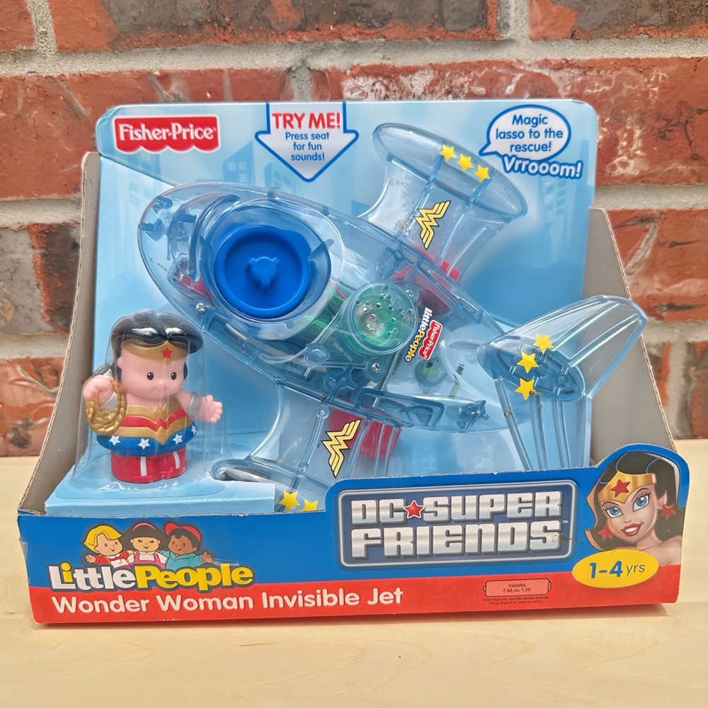 Fisher-Price Little People Wonder Woman Invisible Jet (new, boxed)